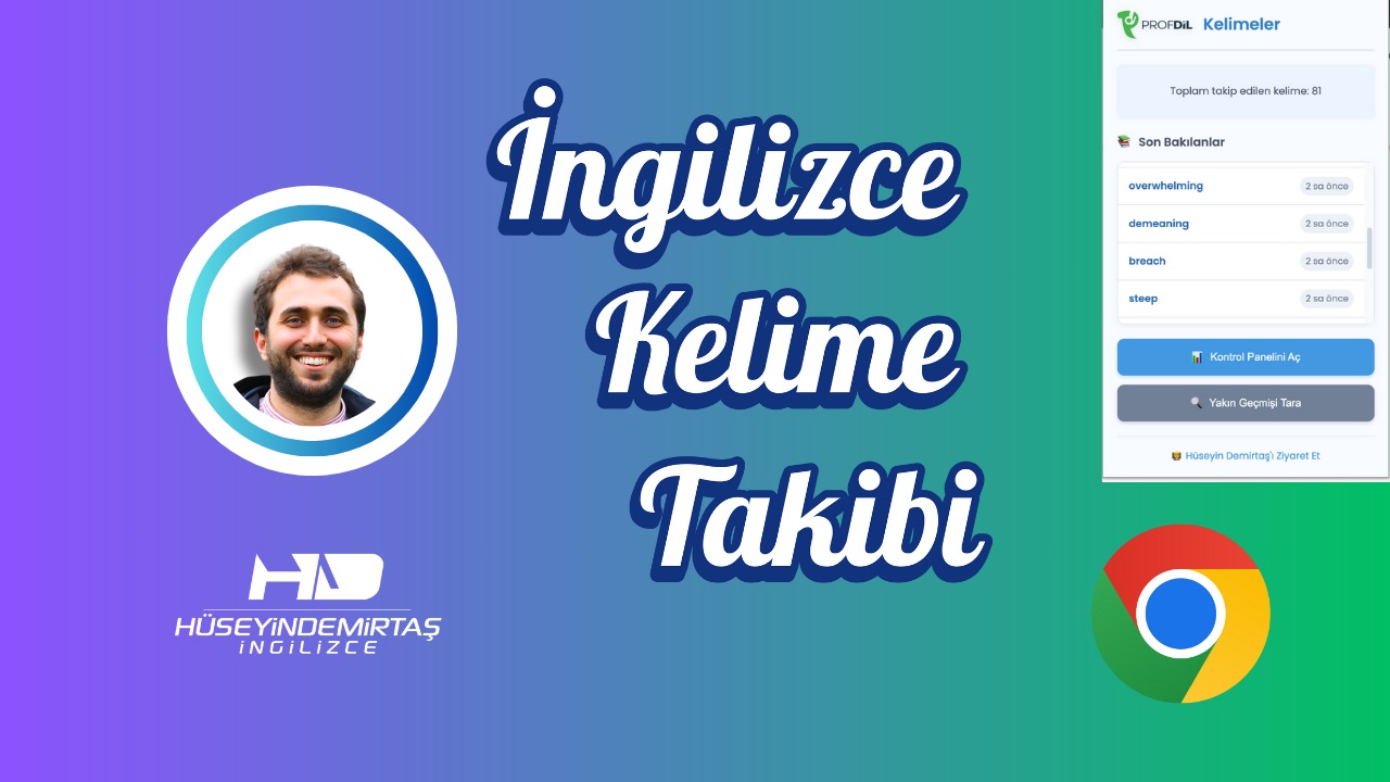 profdil İngilize kelime takibi eklentisi