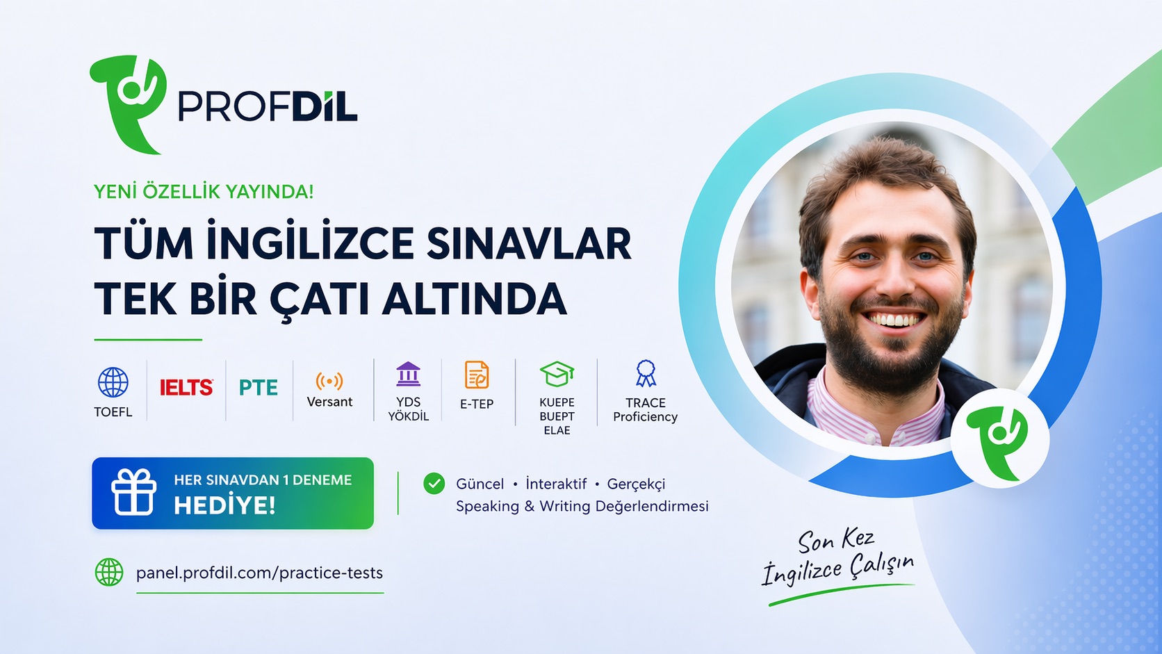 Aradığınız İngilizce Deneme Sınavı Artık Profdil'de